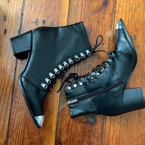 Bamboo | Leather ankle boots